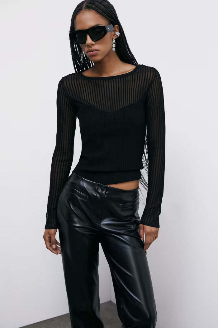 W5-8K0305 Maglia con Costine Purple Red