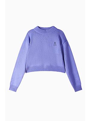 W5-8K0336 Maglia Jacquard Digital Violet