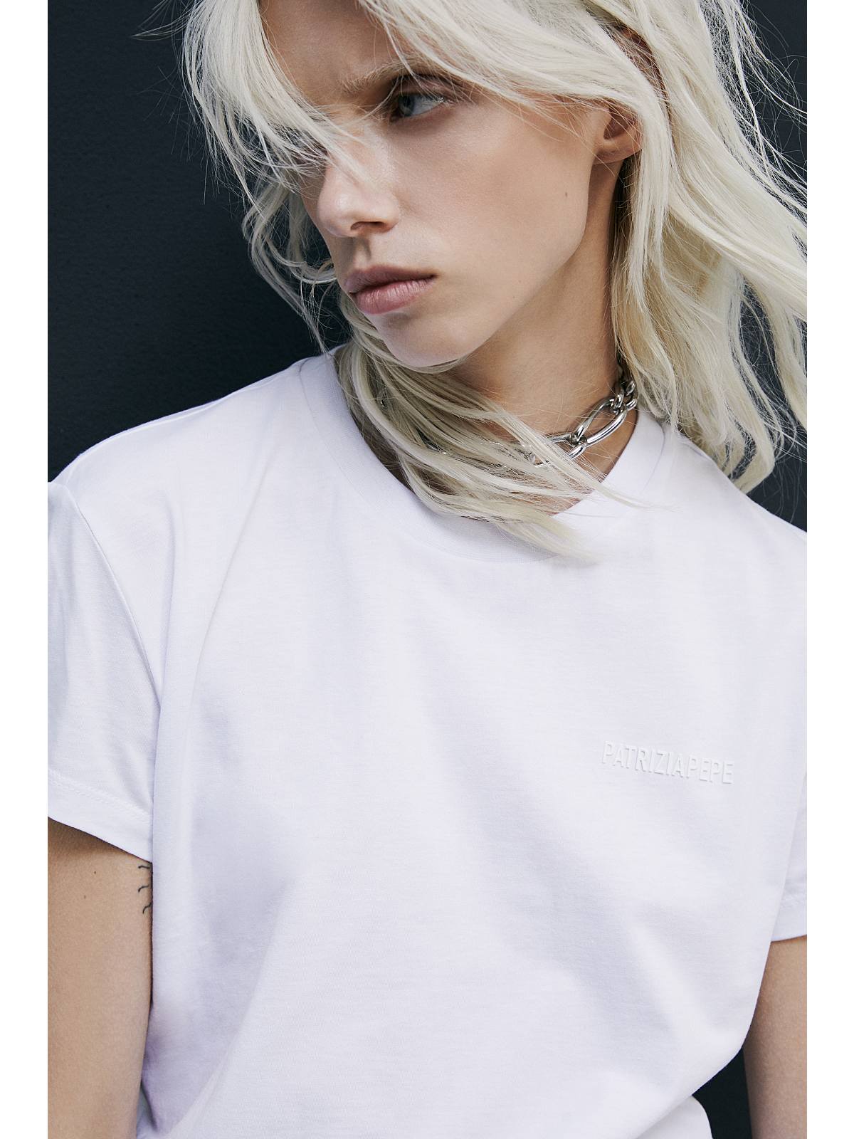 W5-8M1543 T-shirt Logo "Essential" Bianco