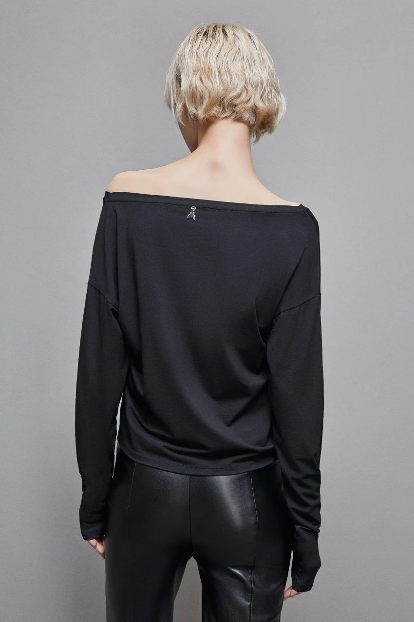 W4-8M1647 Maglia Viscosa Essential Nera