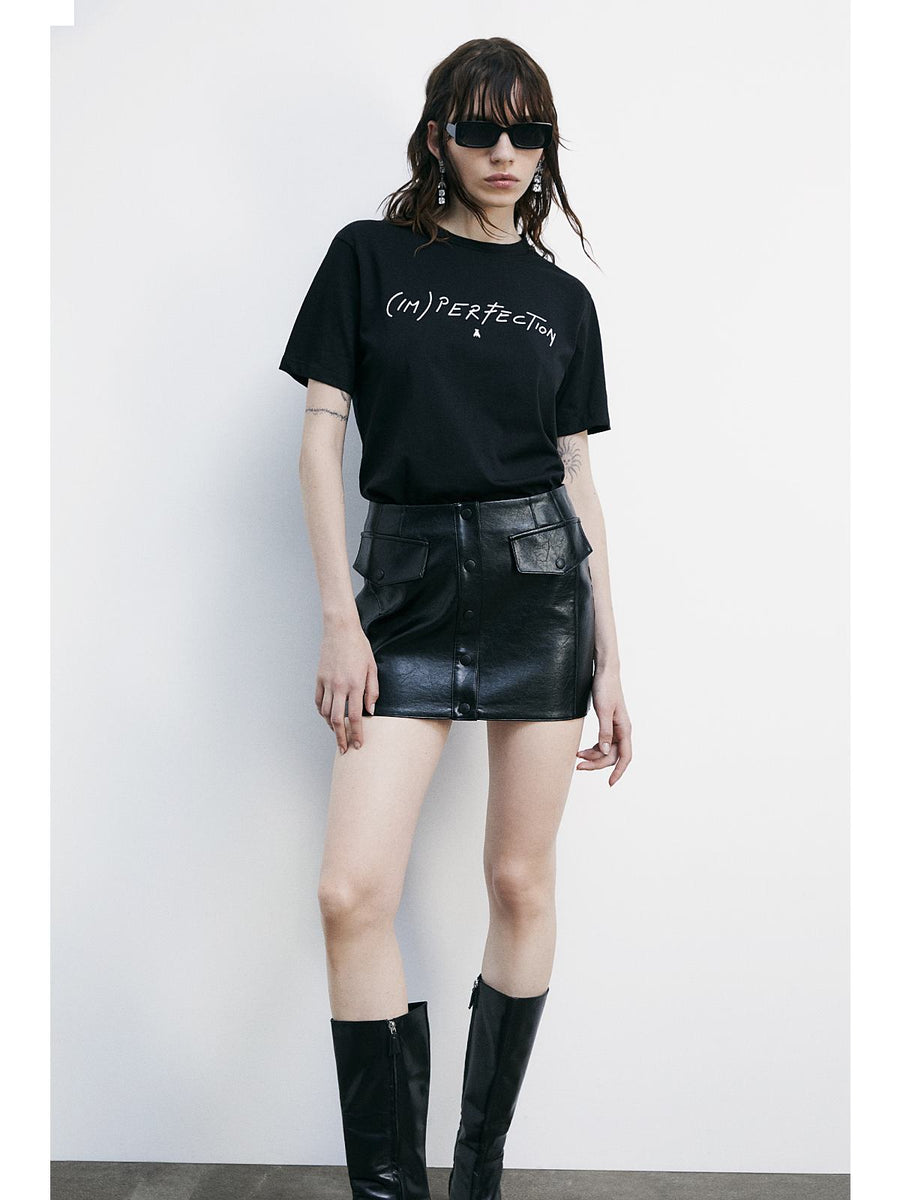 W5-8M1721 T-shirt Manica Corta Nera