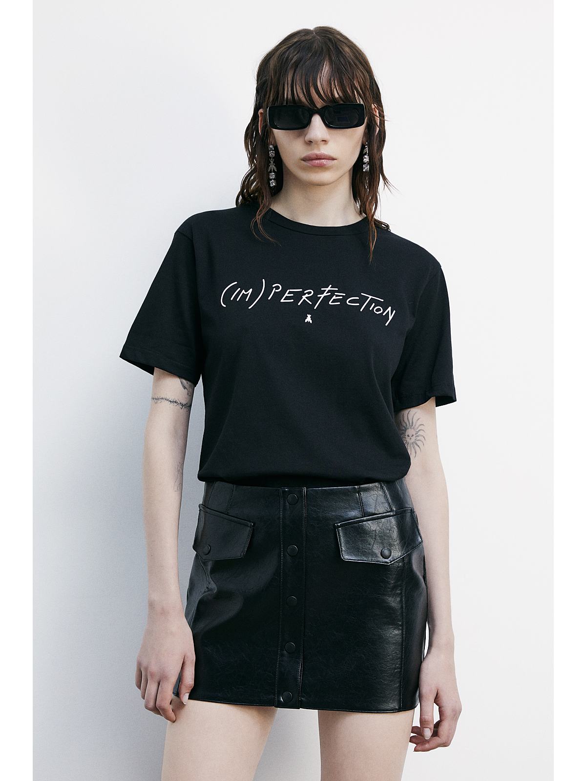 W5-8M1721 T-shirt Manica Corta Nera