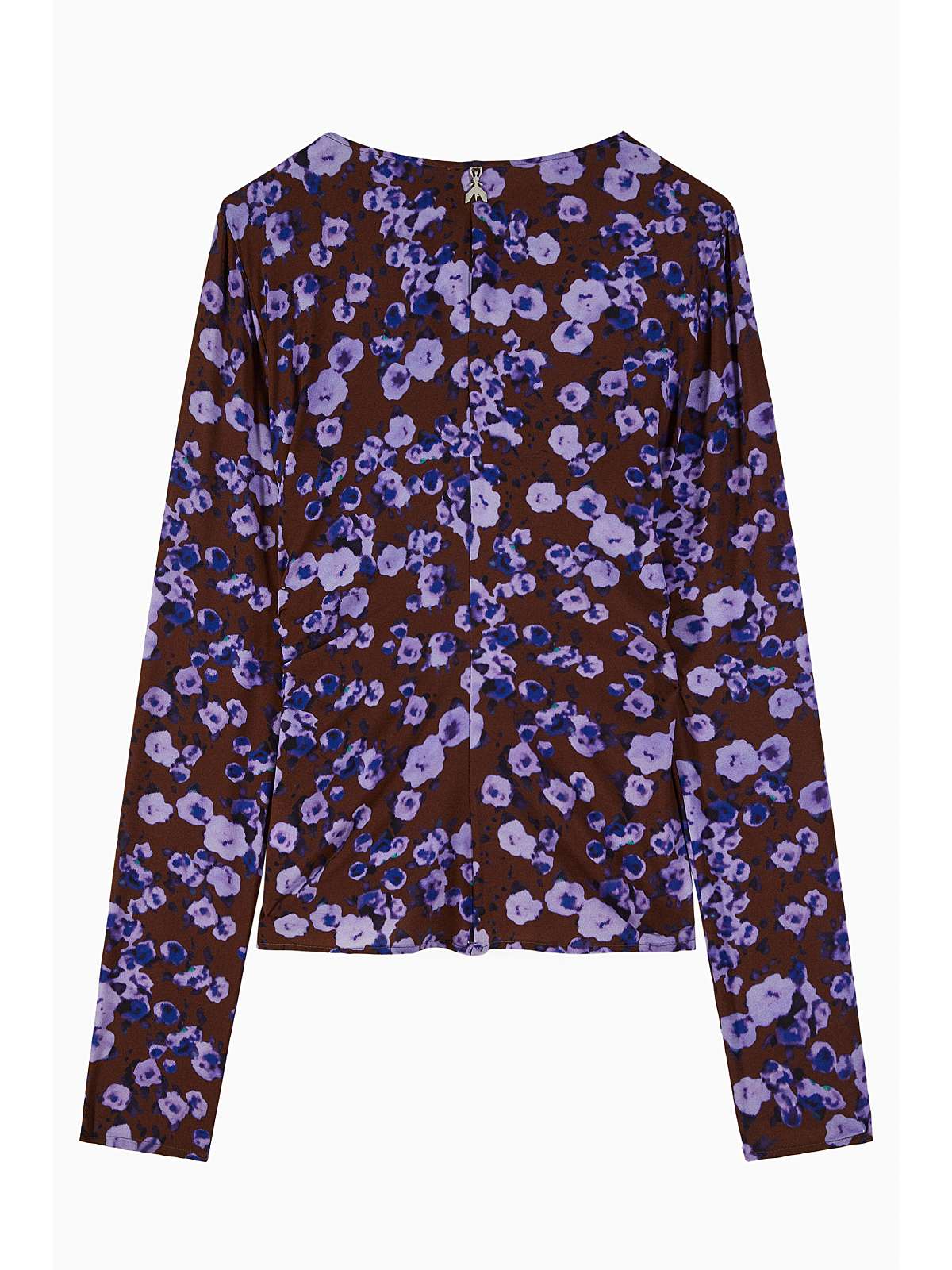 W5-8M1742 Maglia Manica Lunga Brown & Violet Flower