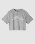 S6-8M1798 T-shirt Cropped con Logo Grigio Melange