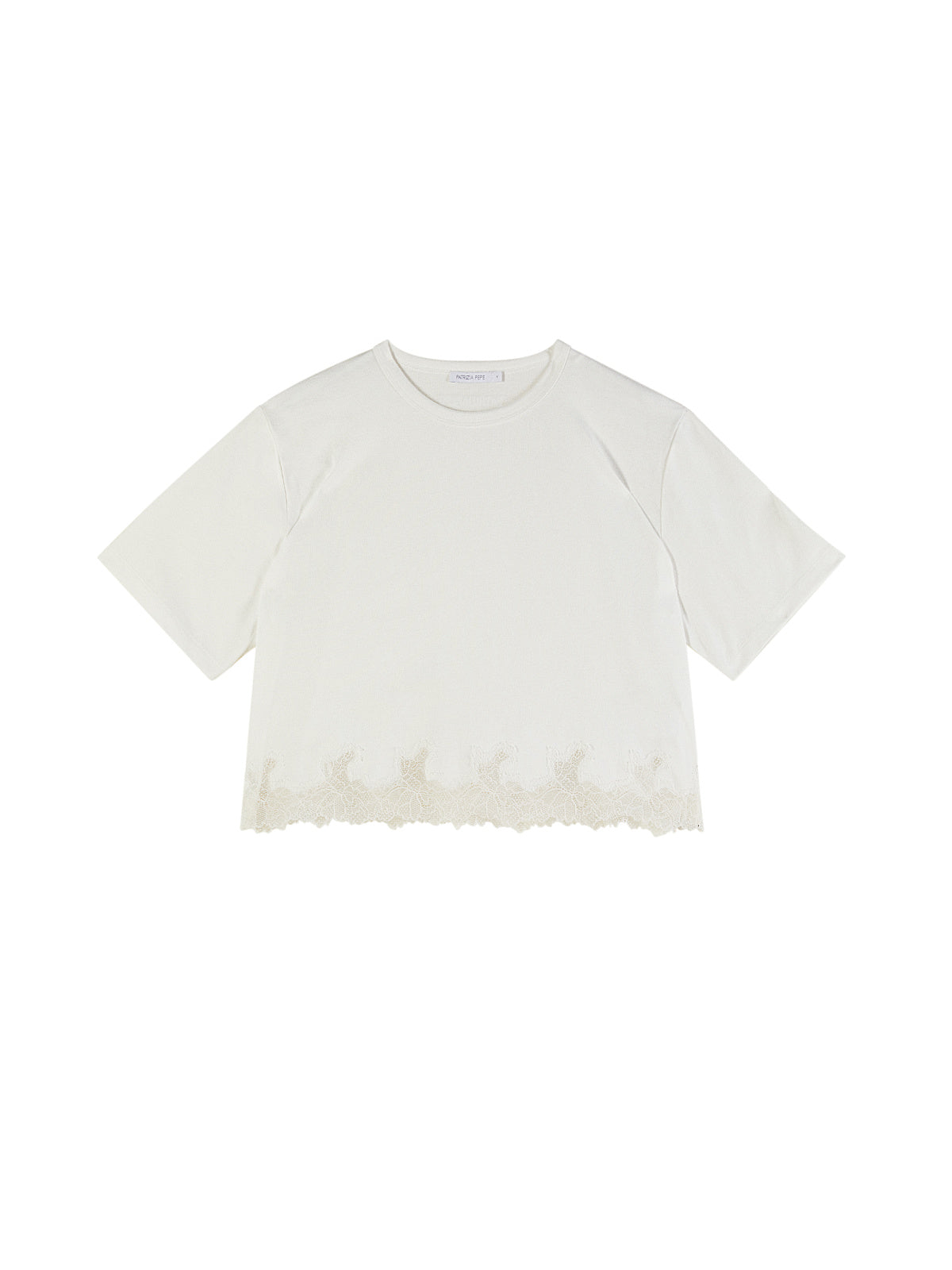 S6-8M1805 T-shirt Pizzo Intarsiato Bianco Ottico