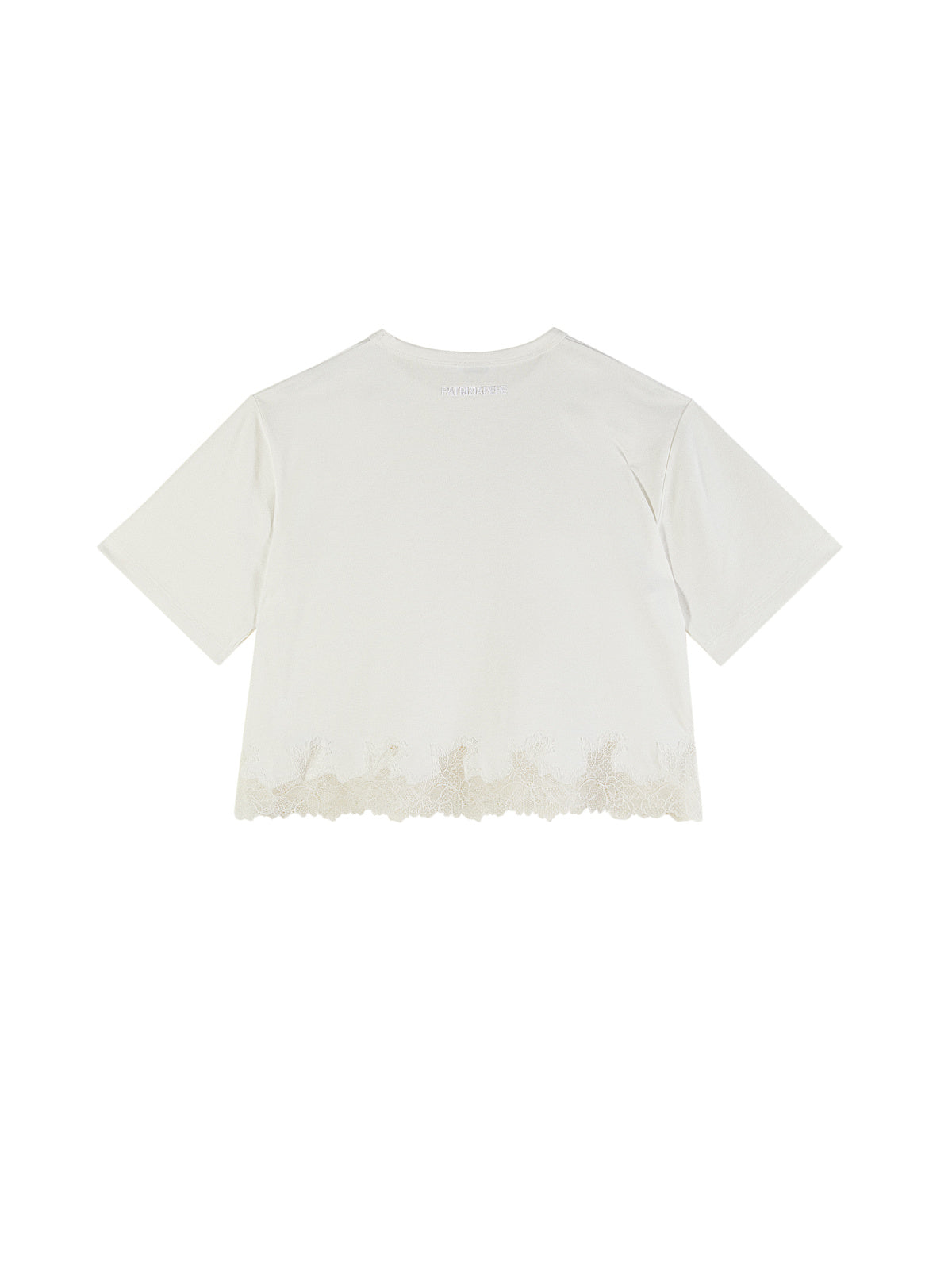 S6-8M1805 T-shirt Pizzo Intarsiato Bianco Ottico