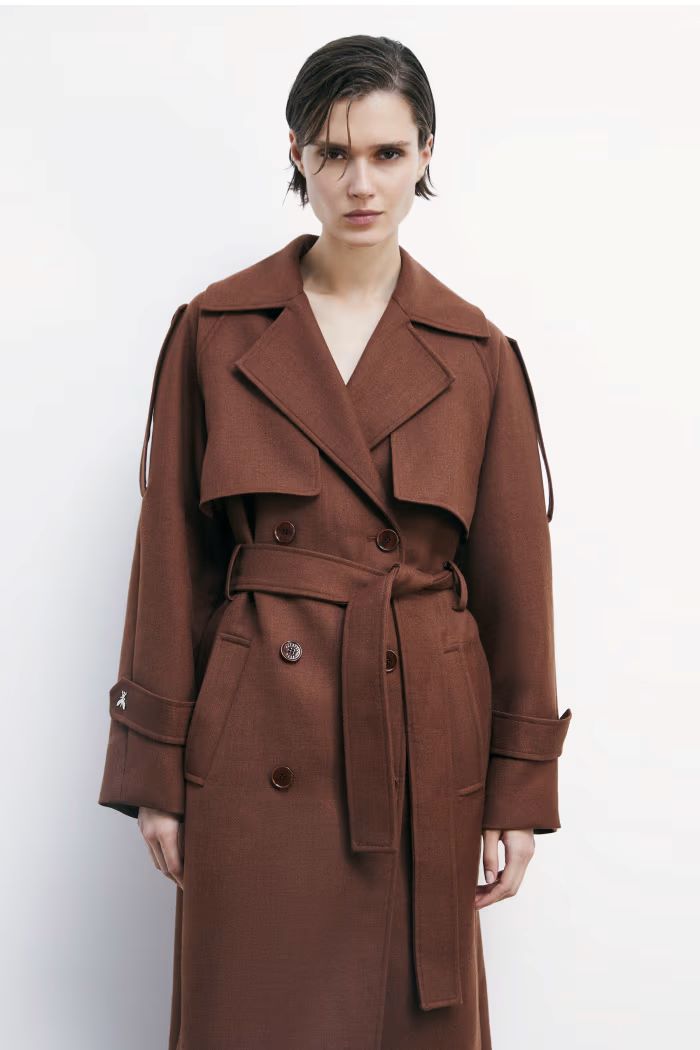 W5-8O0188 Cappotto in Lana Marrone