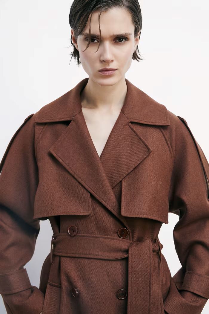 W5-8O0188 Cappotto in Lana Marrone