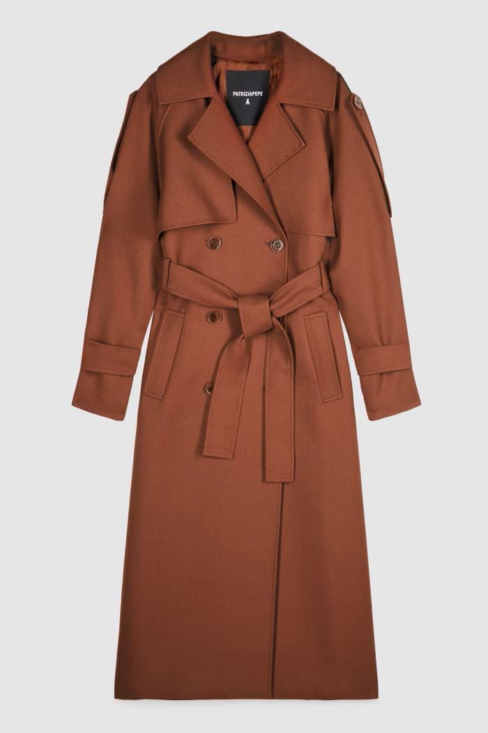 W5-8O0188 Cappotto in Lana Marrone