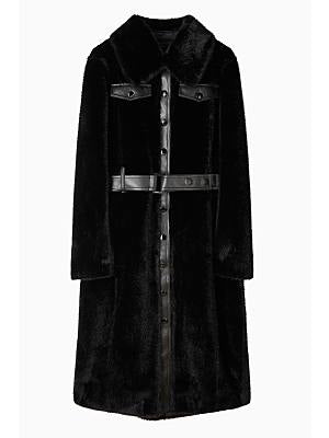 W5-8O0203 Cappotto con Cintura Nero