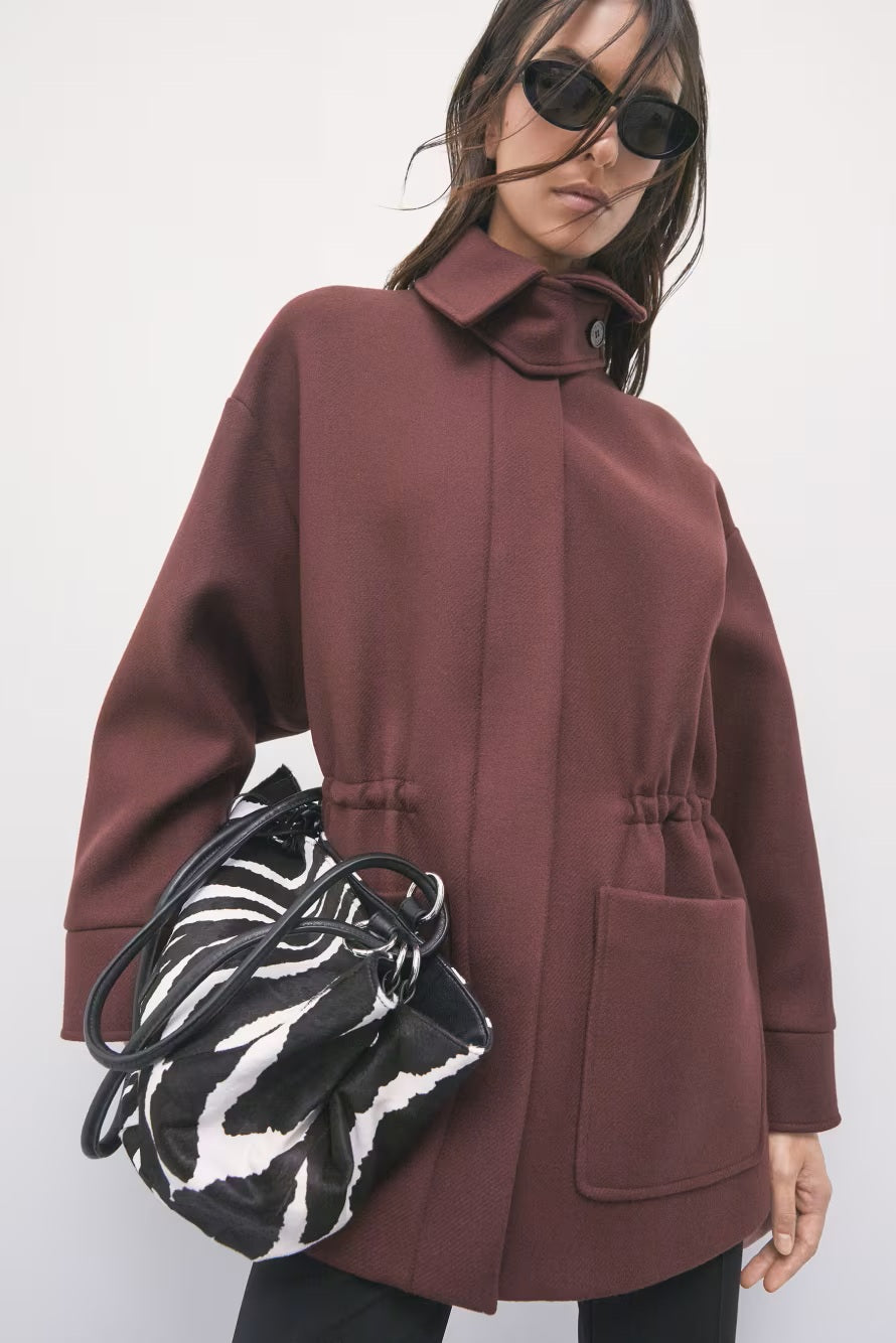 W6-8O0207 Parka in Lana Cashmere Wood Brown