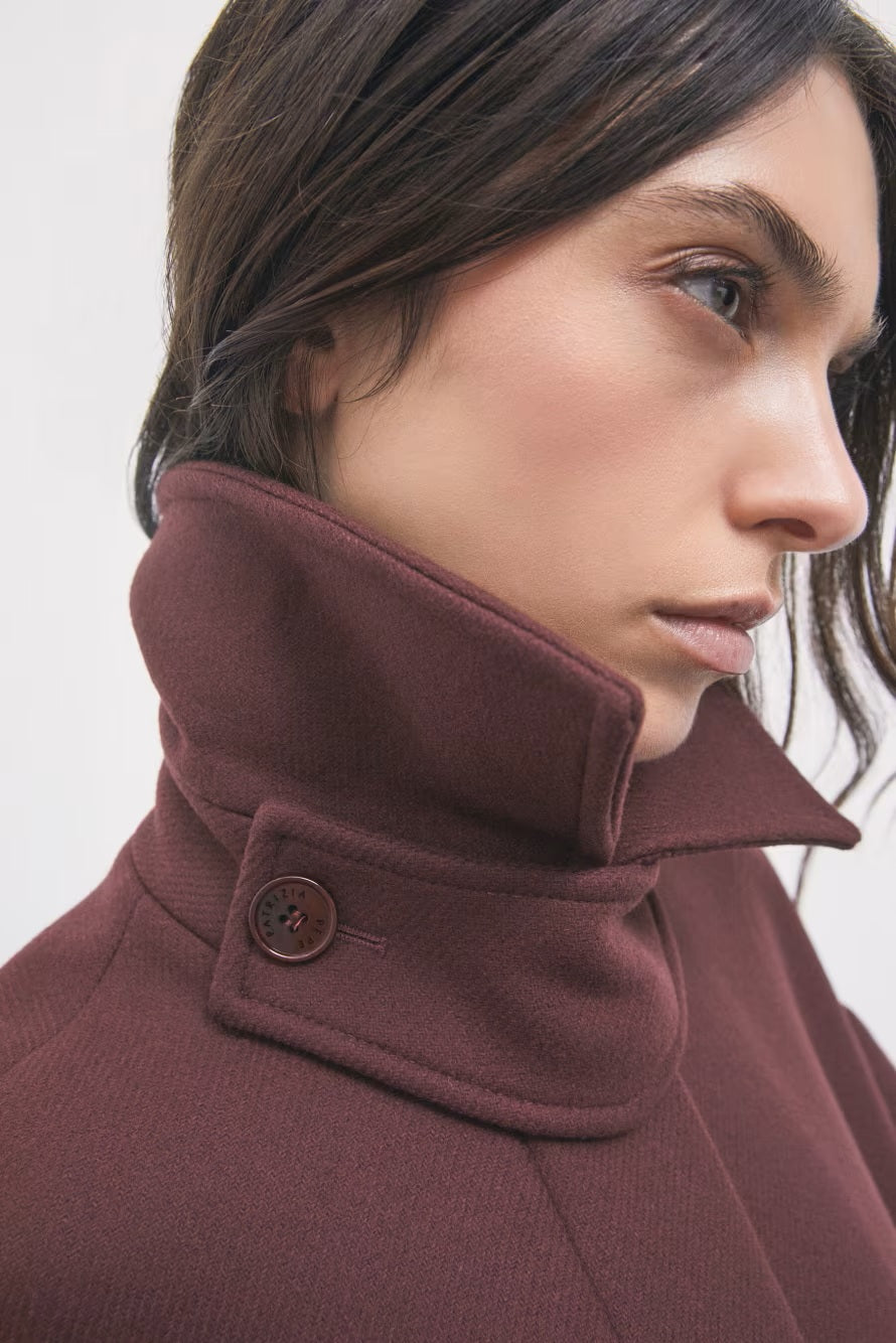 W6-8O0207 Parka in Lana Cashmere Wood Brown