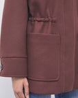 W6-8O0207 Parka in Lana Cashmere Wood Brown