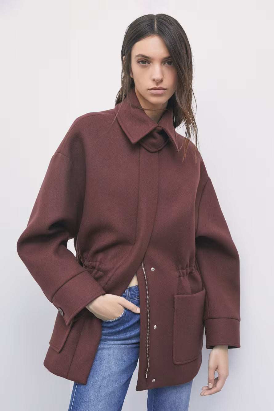 W6-8O0207 Parka in Lana Cashmere Wood Brown