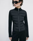 S6-8O0219 Piumino Ultralight Inserti in Maglia Nero
