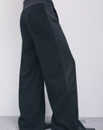 W6-8P0244 Pantaloni Palazzo Color Block Nero