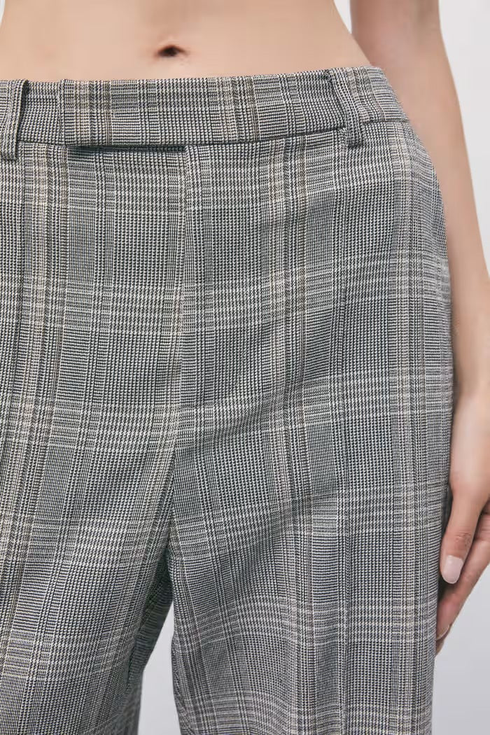 W6-8P0355 Pantaloni Sartoriali Brown Check