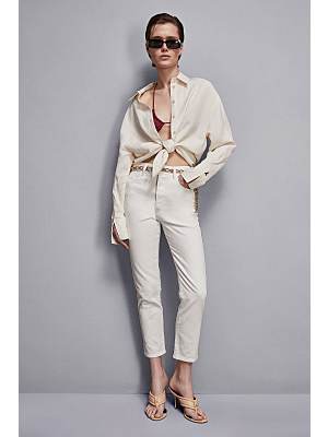 S5-8P0402 Pantaloni "Essential" 5 Tasche Bianco