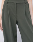 W6-8P0045 Pantalone Palazzo Pinces Mysterious Green