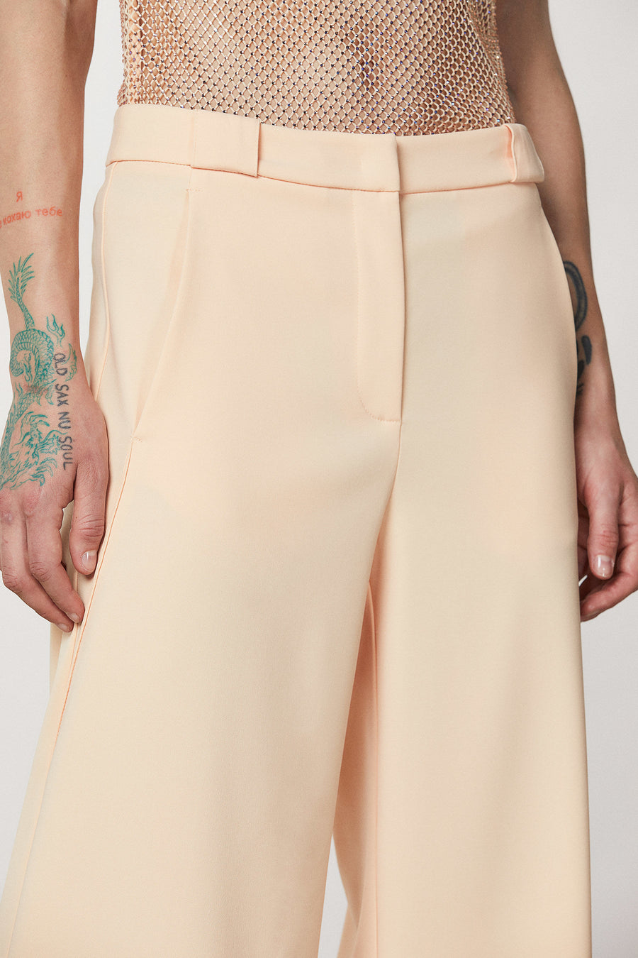 W3-8P0539 Pantalone Palazzo Essential Astral Blush