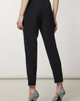 W3-8P0545 Pantalone Crepe Nero