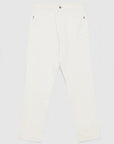 S4-8P0596 Denim Vita Alta Bianco