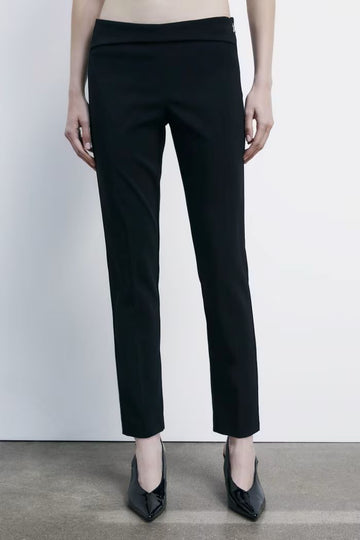 W5-8P0730 Pantaloni a Sigaretta Nero