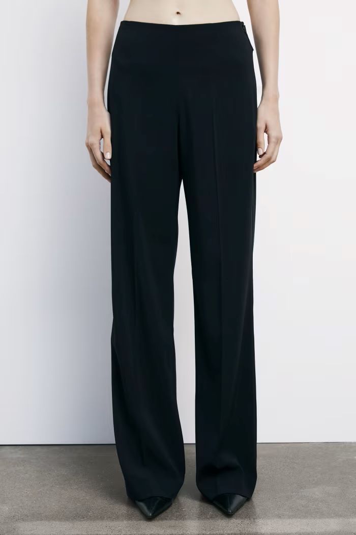 W5-8P0731 Pantaloni a Palazzo Nero