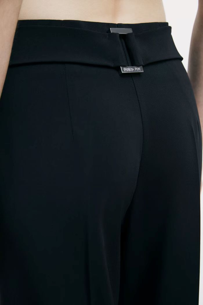 W5-8P0731 Pantaloni a Palazzo Nero