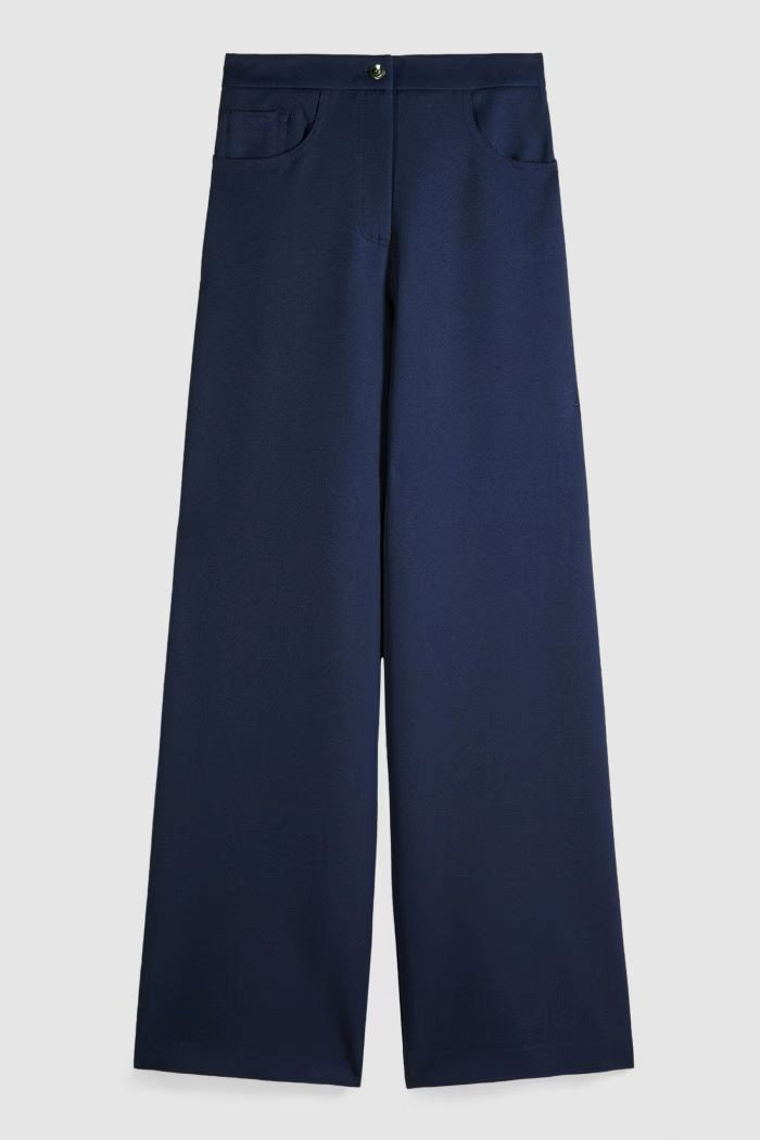W5-8P0759 Pantalone a Palazzo Blu