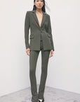 W6-8S0087 Blazer Slim in Punto Stoffa Mysterious Green