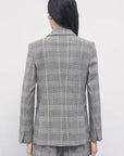W6-8S0089 Blazer Doppiopetto Brown Check