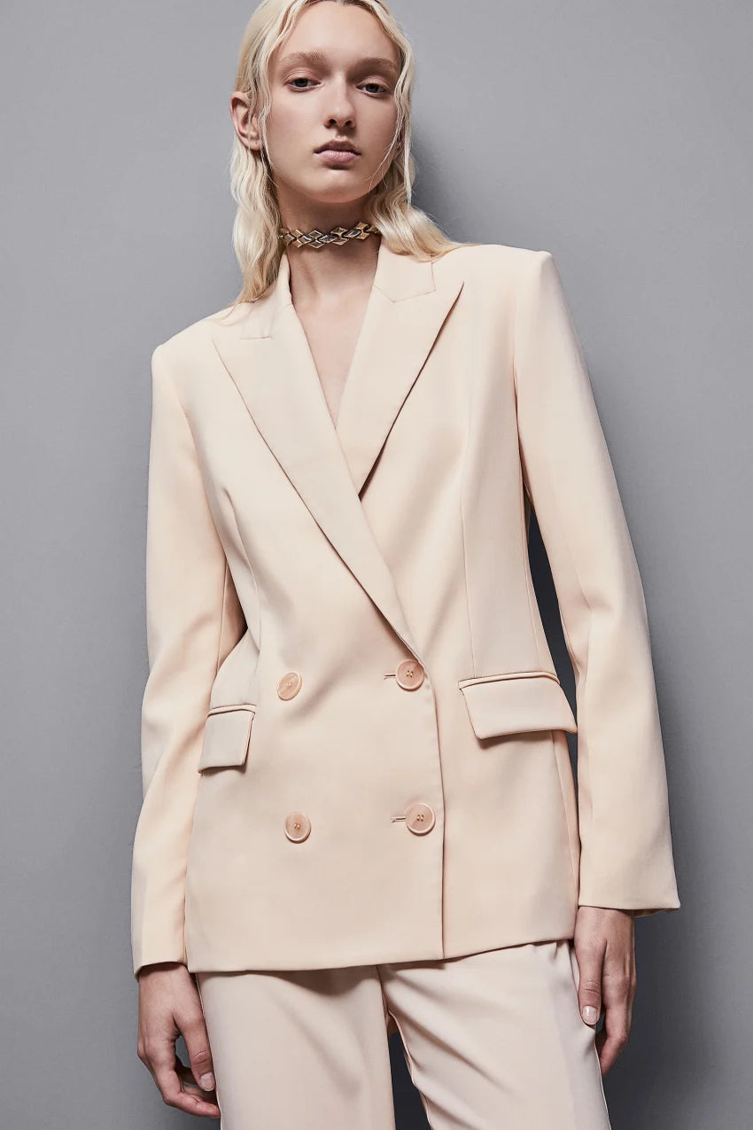 W4-8S0504 Blazer Doppiopetto Essential Beige