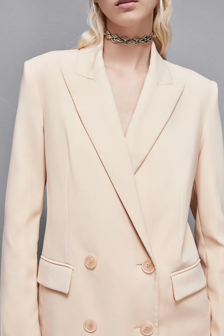 W4-8S0504 Blazer Doppiopetto Essential Beige