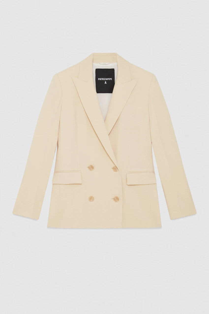 W4-8S0504 Blazer Doppiopetto Essential Beige