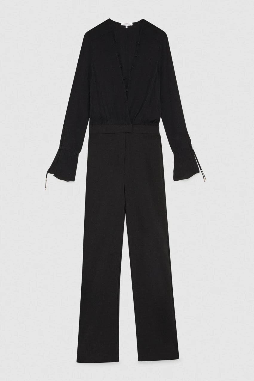 S4-8T0040 Tuta in Crepe Essential Nero