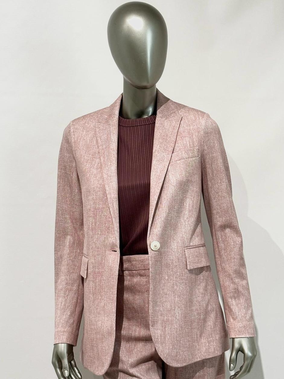 SD5-3475 Blazer Piquet Terracotta Woman