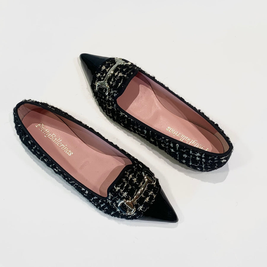 W4-51623 ELLA Ballerina Tweed Black-White