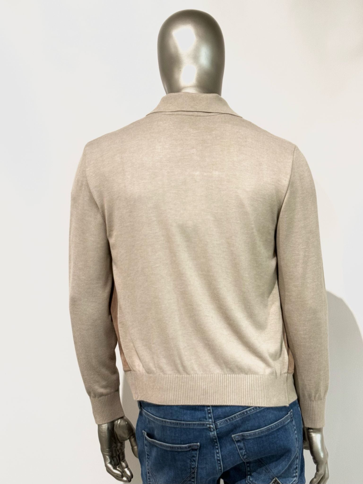 US5-TIME SQUARE KNIT Giubbotto Suede Maglia Vanilla Man