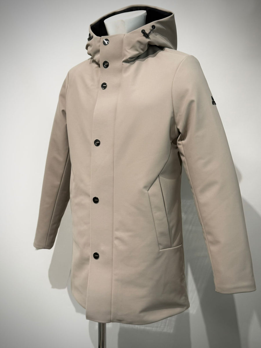 W5-0015 FROST Parka Tech Lungo Cappuccio Beige Man