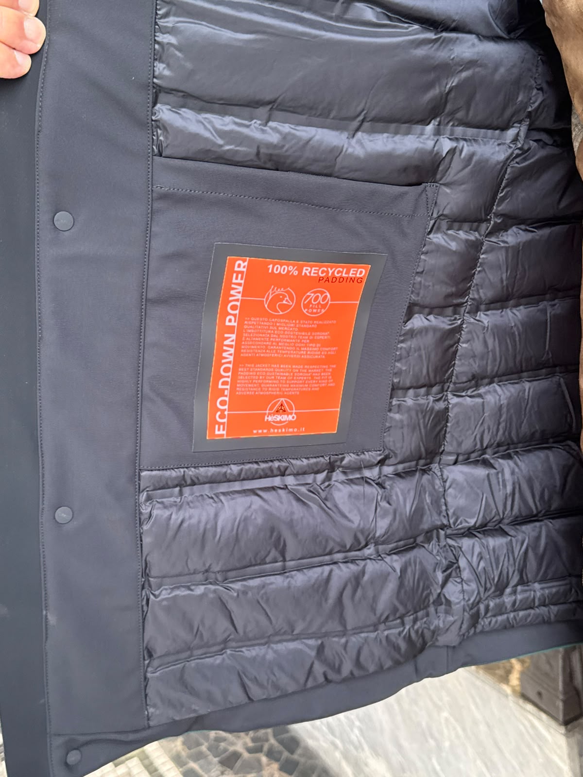 W6-0015 FROST Parka Tech Lungo Cappuccio Verde Bosco Man