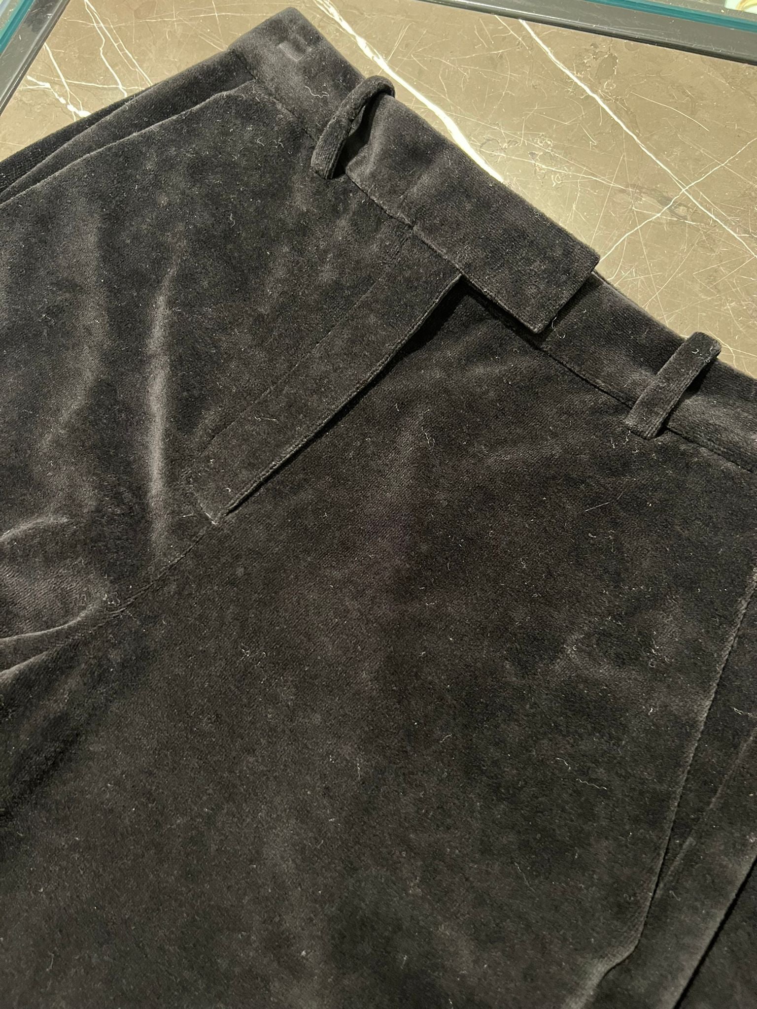 WD4-FD3180 Pantalone Masculine Velour Nero