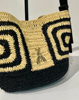 S6-2B0130 Borsa Shopping Rafia Black-Natural
