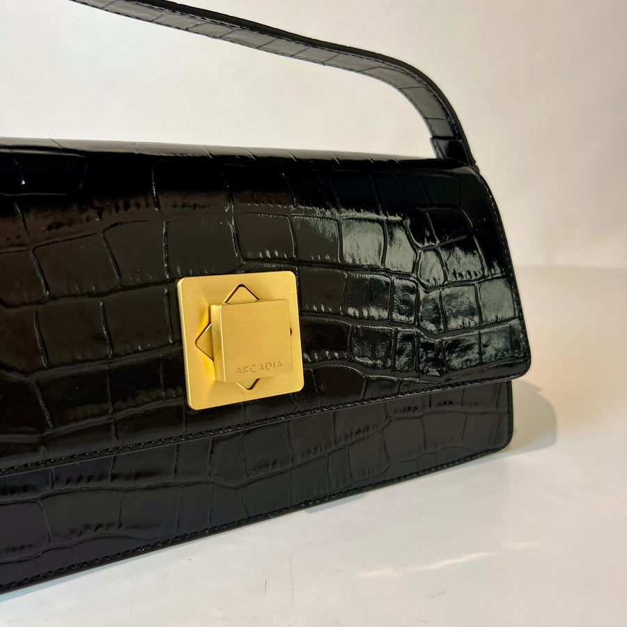 W5-1902 FLAVIA Borsa Cocco Nero