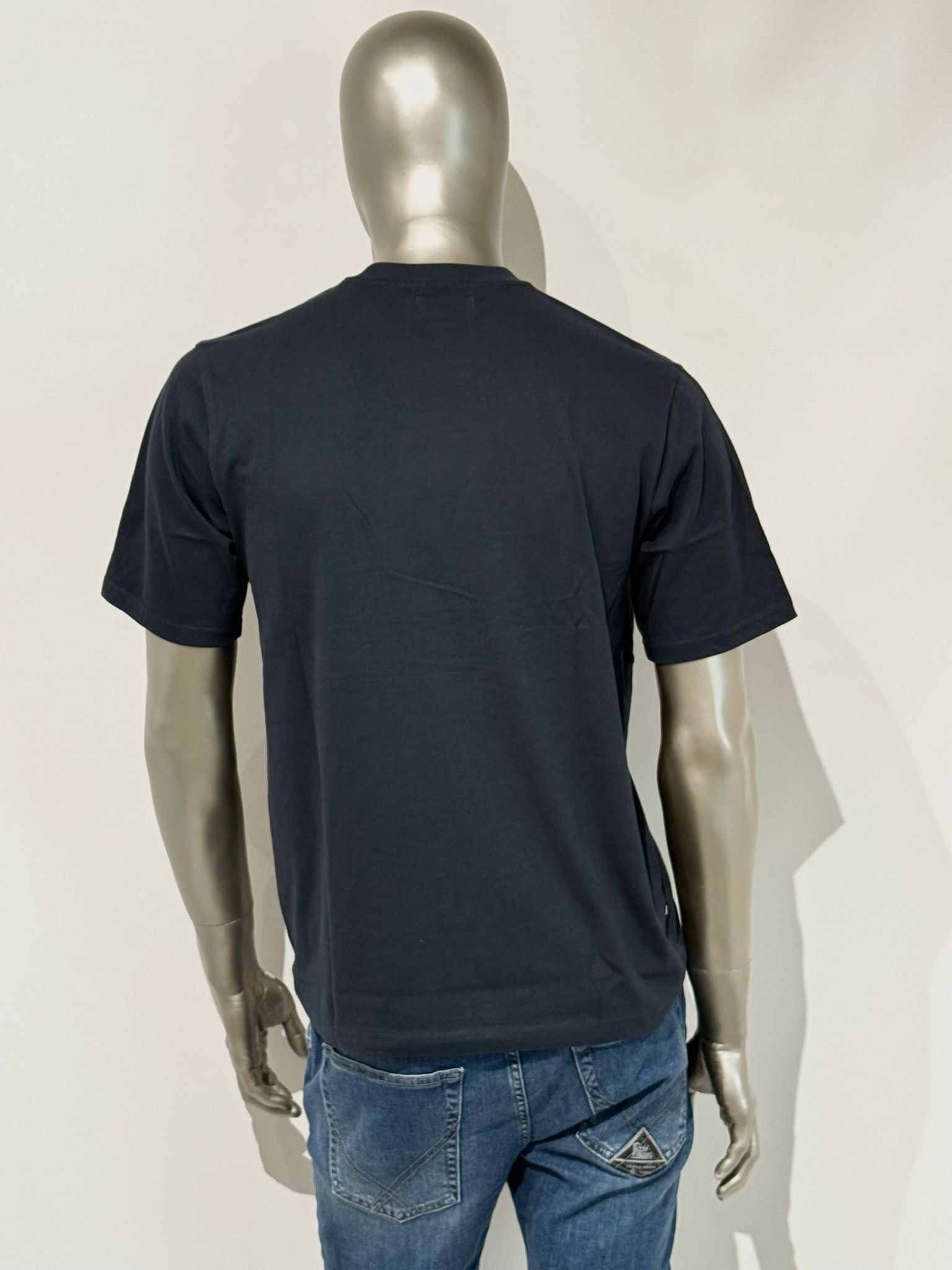 US5-TS007 T-Shirt Club Check Pocket Navy Man