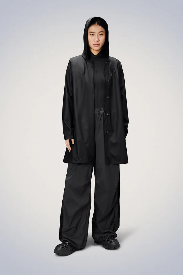 DS4-18050 Jacket A-Line Impermeabile Black Woman