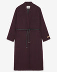 W4-DJ0041 Cappotto Lungo Lana Cintura Sangria