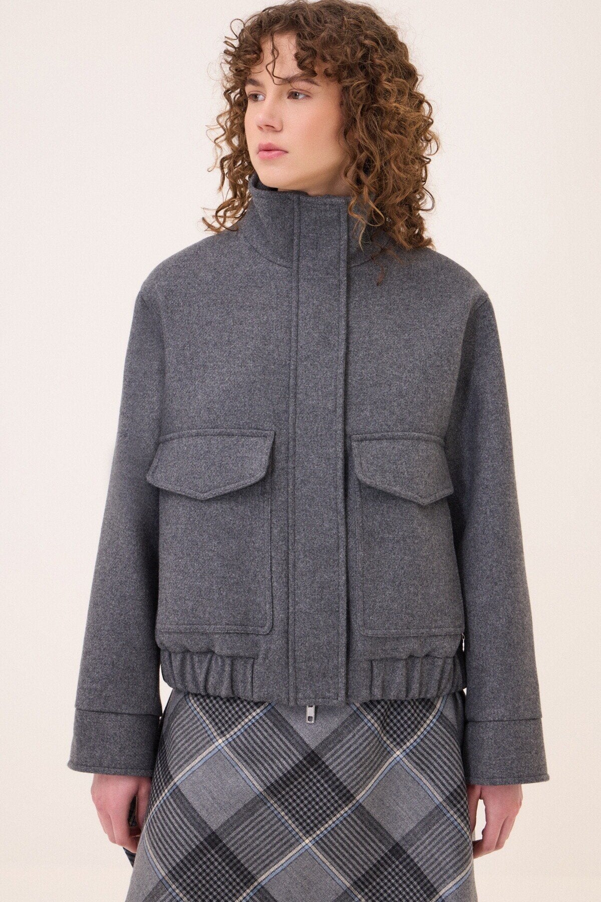 W6-DJ0091 Blouson Grey