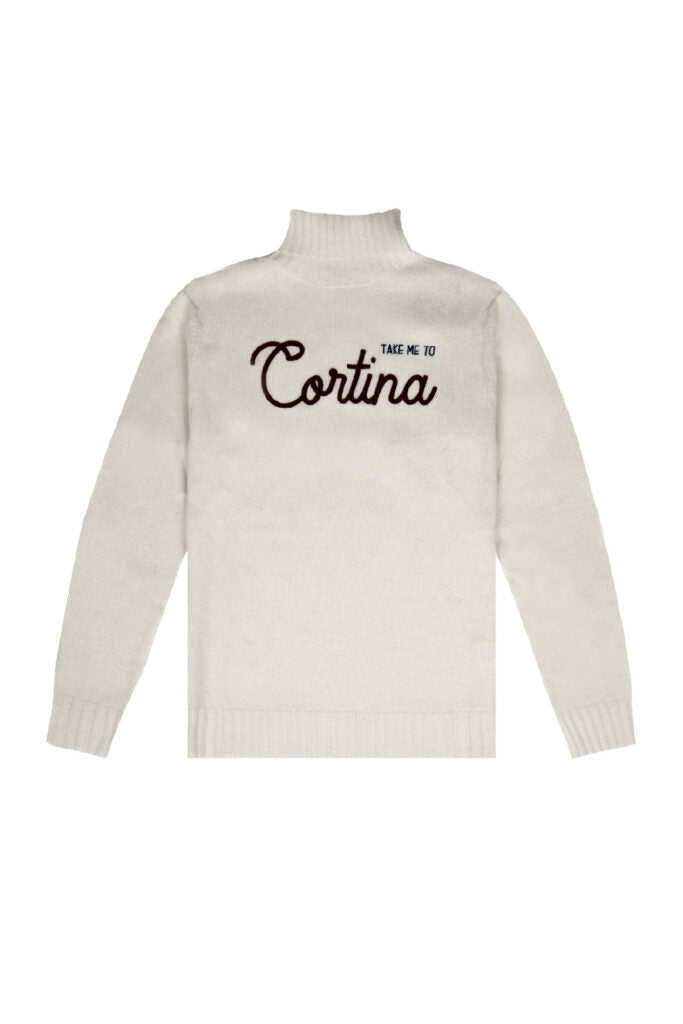 W4-CORTINA Maglia Dolcevita White Man