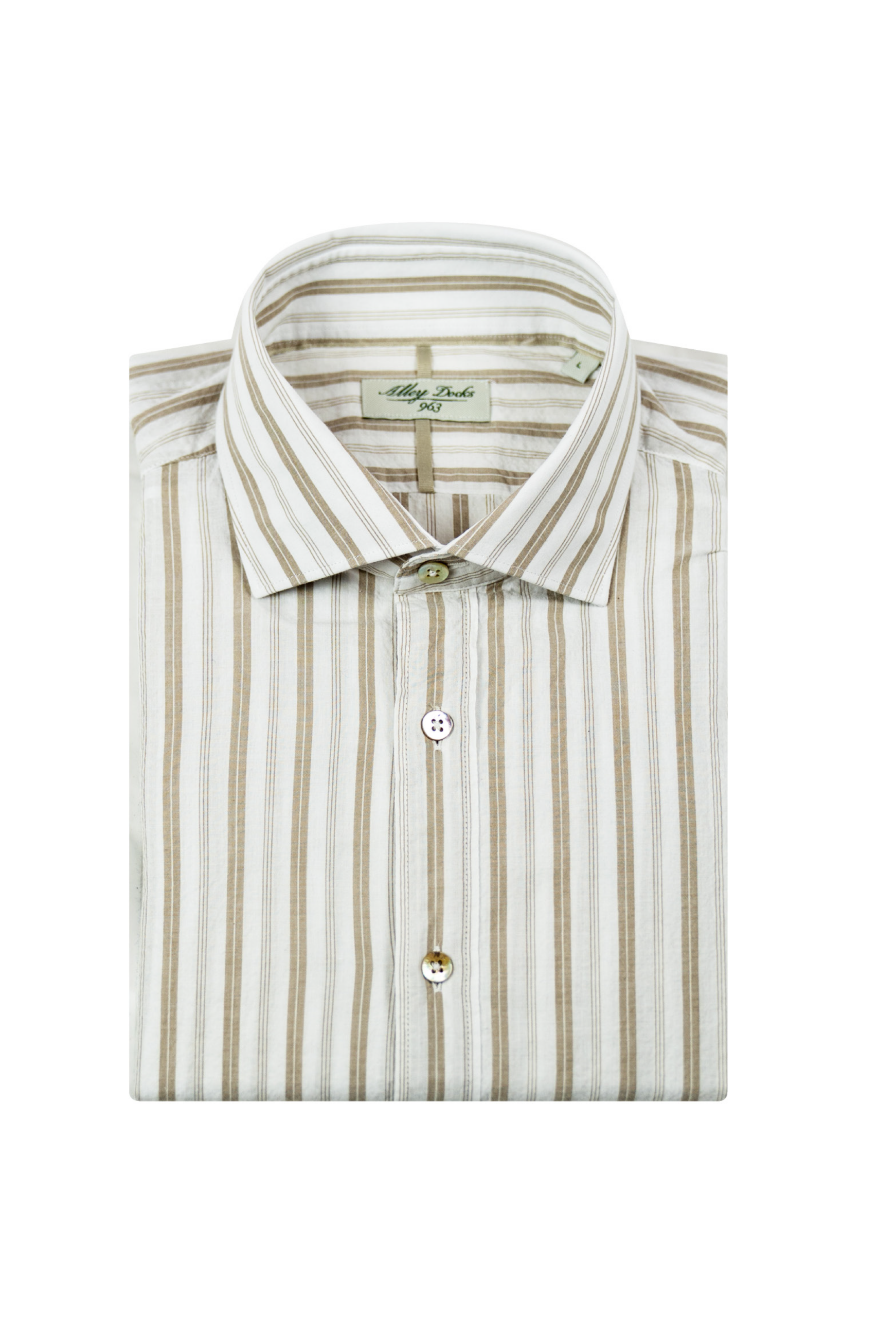 S6-1420 Camicia Rigata Beige Man